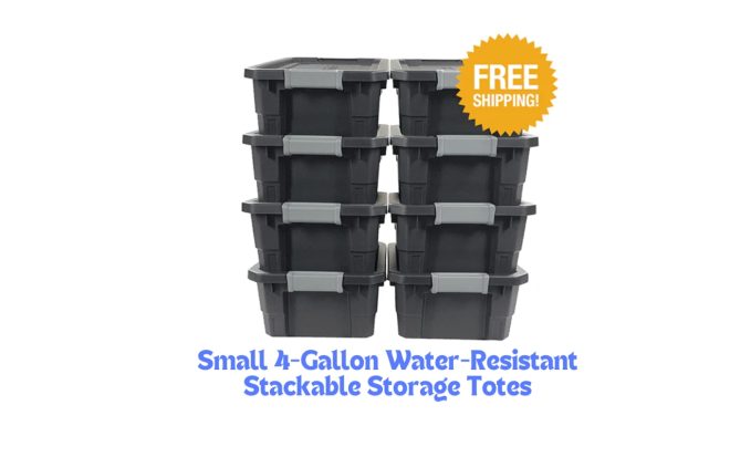 Small 4-Gallon Water-Resistant Stackable Storage Totes: Where to Buy, User Reviews