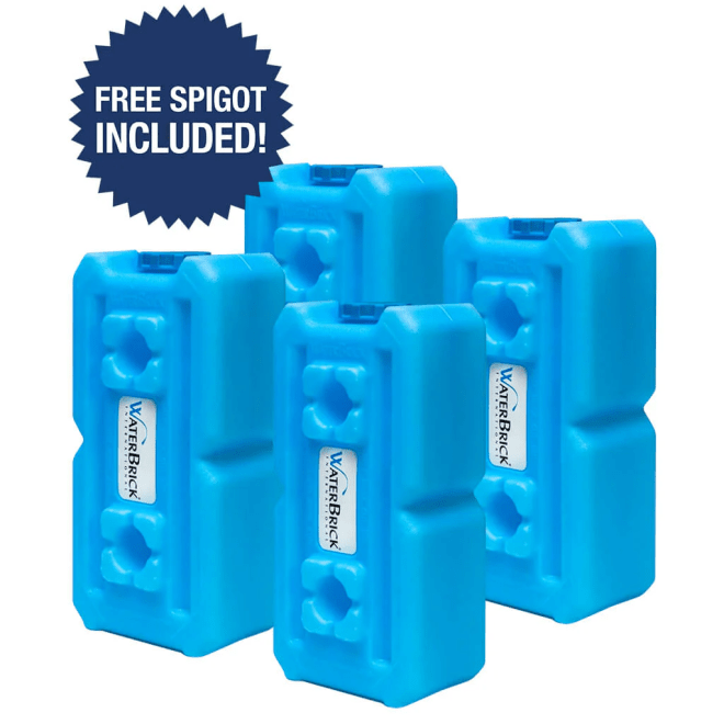 Water Brick Storage System - 4 Bricks, 14-Day Supply: Where to Buy, User Reviews