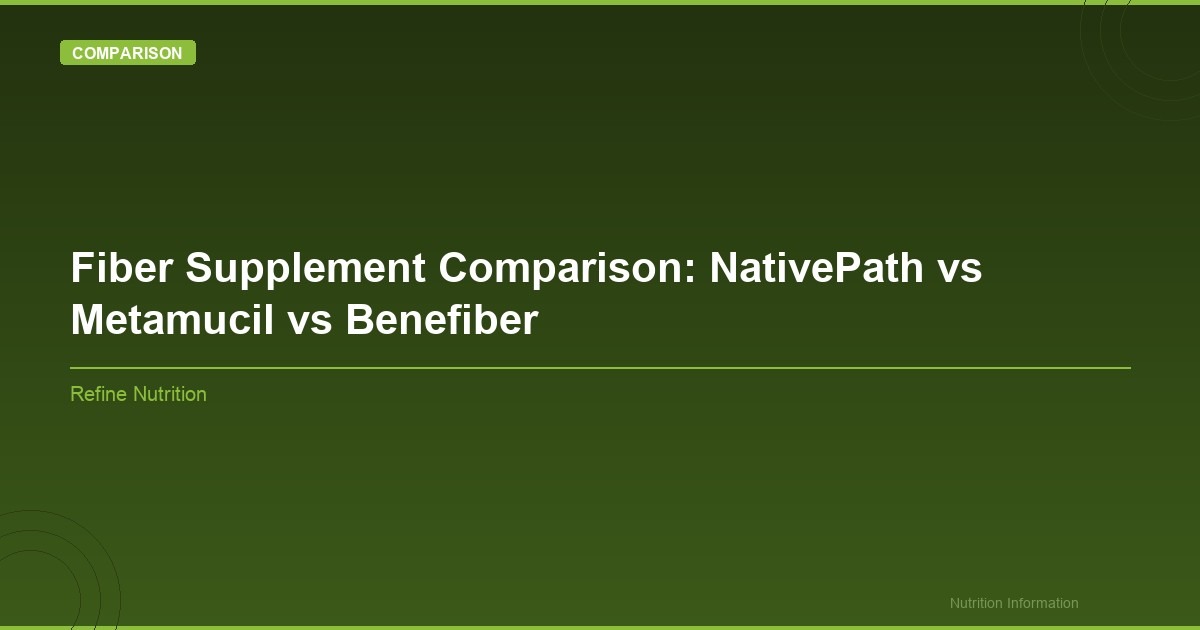 Featured image for: Fiber Supplement Comparison: NativePath vs Metamucil vs Benefiber